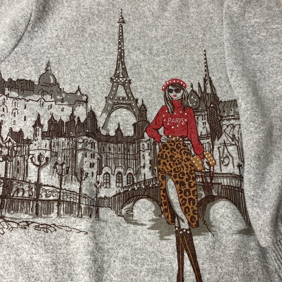 Love and Lace Graphic Long Sleeve Sweater. - Picture 4 of 7